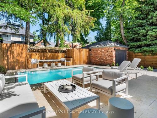 28 Queen Mary'S Dr, Toronto, ON - Outdoor With In Ground Pool With Deck Patio Veranda