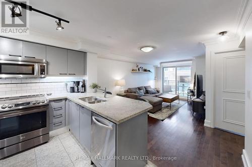 225 - 650 Sheppard Avenue E, Toronto (Bayview Village), ON - Indoor Photo Showing Kitchen With Stainless Steel Kitchen With Double Sink