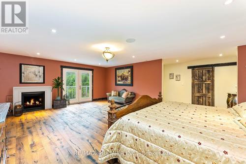 6808 Coolihans Side Road, Caledon, ON - Indoor Photo Showing Bedroom With Fireplace