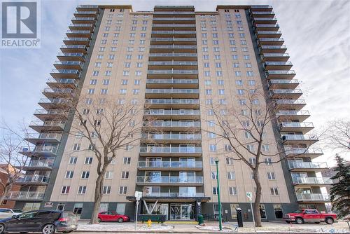 603 320 5Th Avenue N, Saskatoon, SK - Outdoor With Balcony With Facade