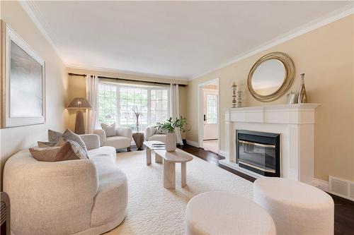 306 Oakwood Court, Burlington, ON - Indoor Photo Showing Living Room With Fireplace