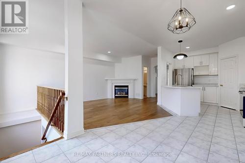 67 Irish Rose Drive, Markham, ON - Indoor Photo Showing Kitchen With Fireplace