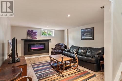 21948 Adelaide Street, Middlesex Centre (Arva), ON - Indoor Photo Showing Living Room With Fireplace