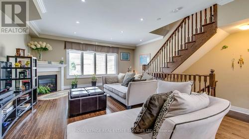 2018 Lushes Avenue, Mississauga, ON - Indoor Photo Showing Living Room With Fireplace