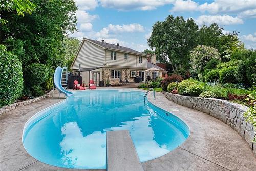 4173 Corrine Court, Burlington, ON - Outdoor With In Ground Pool With Deck Patio Veranda With Backyard