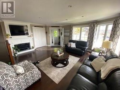 1 Syenite Road, Clarenville, NL - Indoor Photo Showing Living Room With Fireplace