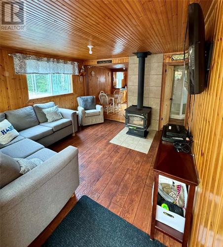 84 Old Track Road, New Harbour, NL - Indoor Photo Showing Living Room With Fireplace