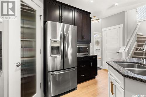 4522 Green Brooks Way E, Regina, SK - Indoor Photo Showing Kitchen With Stainless Steel Kitchen With Double Sink