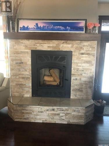 26 Pape Drive, Humboldt Lake, SK - Indoor Photo Showing Living Room With Fireplace