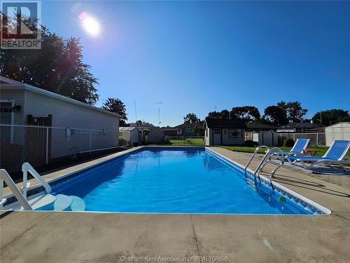 58 Coatsworth Avenue, Chatham, ON - Outdoor With In Ground Pool With Backyard