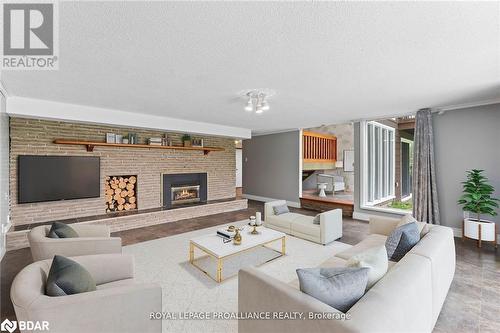 31 Dorthy Drive, Quinte West, ON - Indoor Photo Showing Living Room With Fireplace