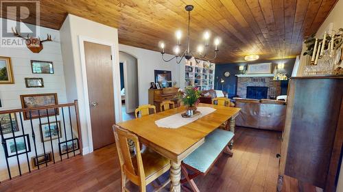 8061 265 Road, Fort St. John, BC - Indoor Photo Showing Dining Room With Fireplace