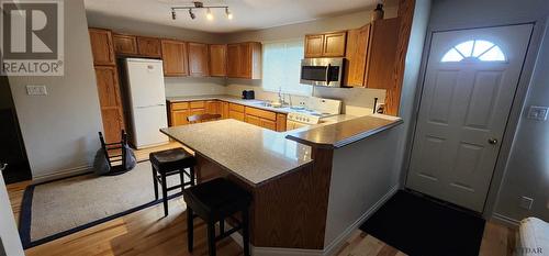 537 University St, Timmins, ON - Indoor Photo Showing Kitchen With Double Sink