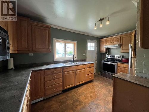 161 Middleton Ave, Timmins, ON - Indoor Photo Showing Kitchen With Double Sink