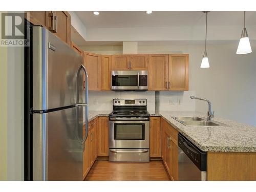 3229 Skyview Lane Unit# 208, West Kelowna, BC - Indoor Photo Showing Kitchen With Double Sink