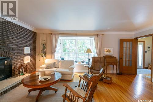 3005 Angus Street, Regina, SK - Indoor Photo Showing Living Room With Fireplace