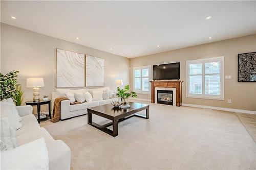 37 Moonbeam Drive, Hamilton, ON - Indoor Photo Showing Living Room With Fireplace