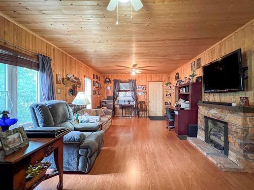 336 Veterans-Assinaboine Street W, Oak Lake, MB - Indoor Photo Showing Living Room With Fireplace