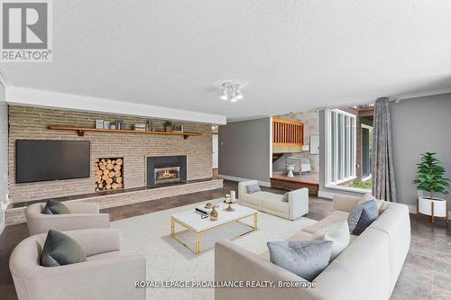 31 Dorthy Drive, Quinte West, ON - Indoor Photo Showing Living Room With Fireplace