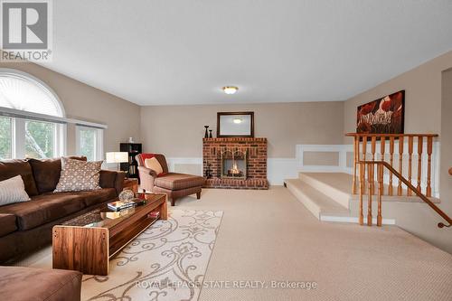 736 Templemead Drive, Hamilton (Templemead), ON - Indoor Photo Showing Living Room With Fireplace