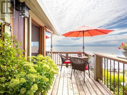 3265 Atrevida Road, Powell River, BC - Outdoor With Body Of Water With Deck Patio Veranda With Exterior