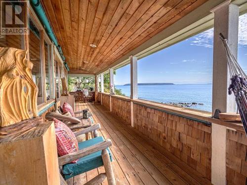 3265 Atrevida Road, Powell River, BC - Outdoor With Body Of Water With Deck Patio Veranda With Exterior