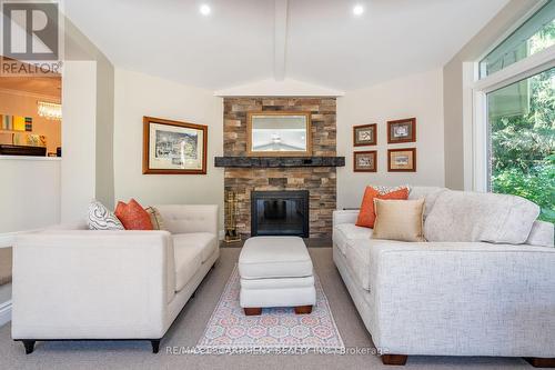 2159 Britannia Road, Burlington, ON - Indoor Photo Showing Living Room With Fireplace