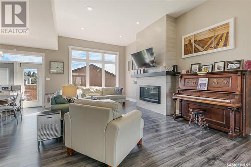 545 Tennyson Avenue, Southey, SK - Indoor Photo Showing Other Room With Fireplace