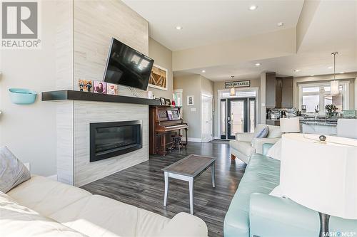 545 Tennyson Avenue, Southey, SK - Indoor Photo Showing Living Room With Fireplace