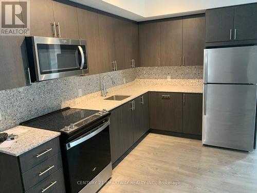 217 - 2550 Simcoe Street N, Oshawa (Windfields), ON - Indoor Photo Showing Kitchen With Stainless Steel Kitchen With Upgraded Kitchen