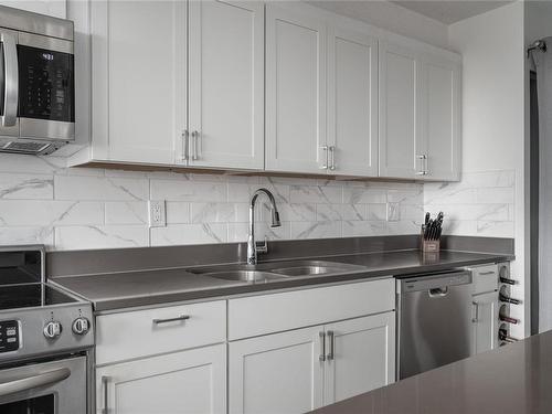 205B-6231 Blueback Rd, Nanaimo, BC - Indoor Photo Showing Kitchen With Double Sink