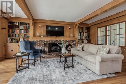 2142 Side Road 1, Burlington, ON - Indoor Photo Showing Living Room With Fireplace