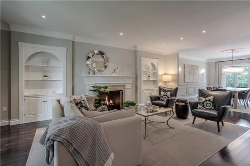 4016 Lantern Lane, Burlington, ON - Indoor Photo Showing Living Room With Fireplace