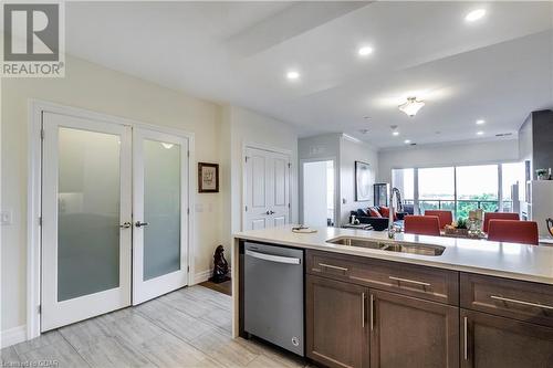 1878 Gordon Street Unit# 307, Guelph, ON - Indoor Photo Showing Kitchen With Double Sink