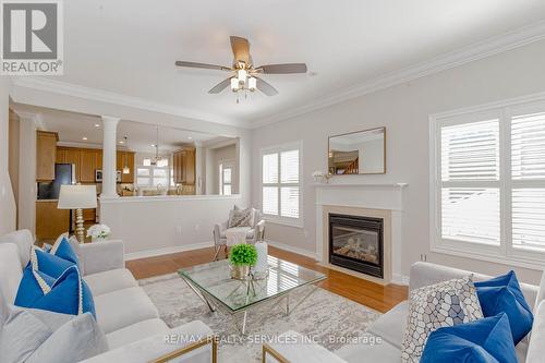 19 Leparc Road, Brampton, ON - Indoor Photo Showing Living Room With Fireplace