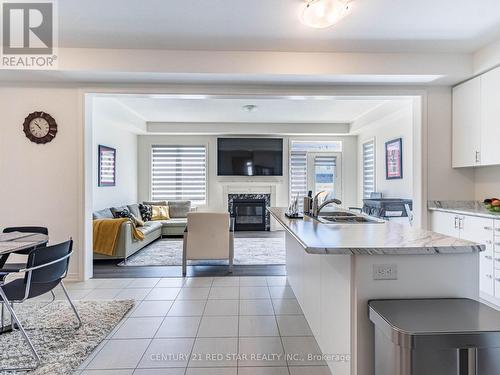 8 Silver Meadow Gardens, Hamilton (Waterdown), ON - Indoor Photo Showing Kitchen With Fireplace With Double Sink