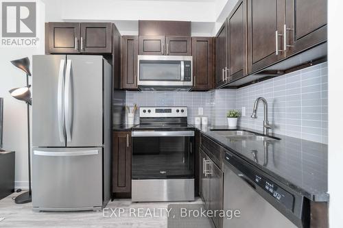 1208 - 128 King Street N, Waterloo, ON - Indoor Photo Showing Kitchen With Stainless Steel Kitchen With Double Sink With Upgraded Kitchen