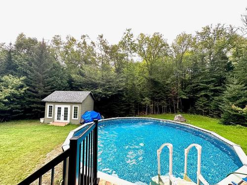 Backyard - 1095 Ch. Des Bouleaux, Nominingue, QC - Outdoor With Above Ground Pool With Backyard