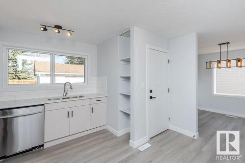 7424 41 Av Nw, Edmonton, AB - Indoor Photo Showing Kitchen With Double Sink