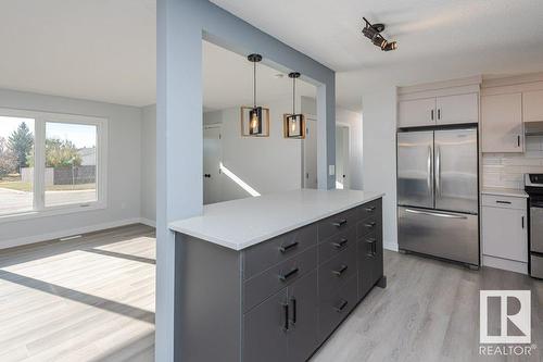 7424 41 Av Nw, Edmonton, AB - Indoor Photo Showing Kitchen With Stainless Steel Kitchen