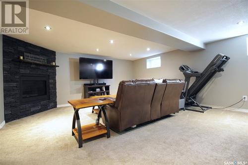 812 Mountain Street, Moosomin, SK - Indoor With Fireplace