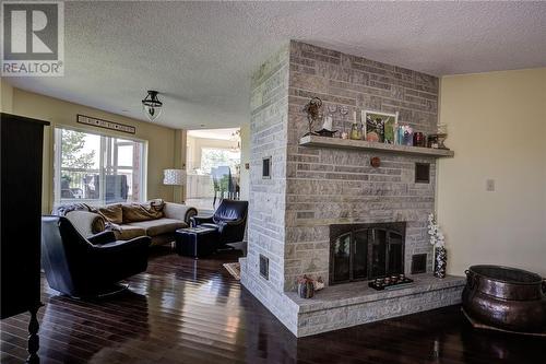 1380 Keast Drive, Sudbury, ON - Indoor Photo Showing Living Room With Fireplace