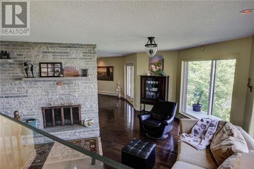 1380 Keast Drive, Sudbury, ON - Indoor Photo Showing Living Room With Fireplace