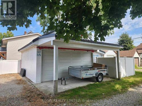 double garage with interior shed - 119 Erie Street, St. Thomas, ON - Outdoor With Exterior