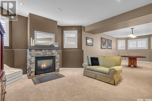 818 Shepherd Crescent, Saskatoon, SK - Indoor Photo Showing Living Room With Fireplace