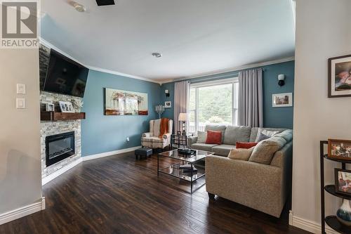 172 Main Street, Chapel Arm, NL - Indoor Photo Showing Living Room With Fireplace