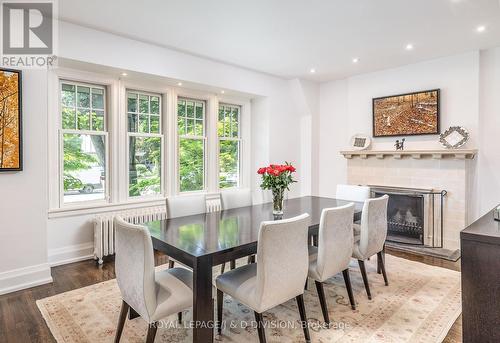 188 Glencairn Avenue, Toronto, ON - Indoor Photo Showing Dining Room With Fireplace