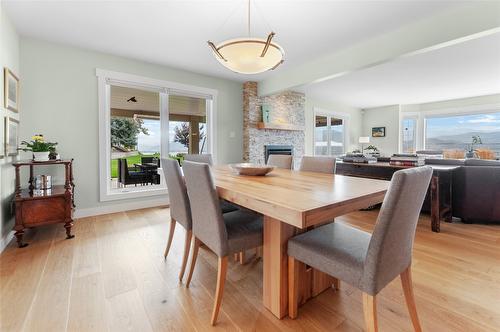 2356 Gammon Road, Naramata, BC - Indoor Photo Showing Dining Room With Fireplace