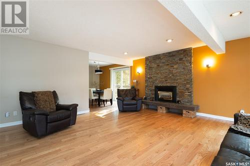 3445 Caen Street, Saskatoon, SK - Indoor Photo Showing Living Room With Fireplace