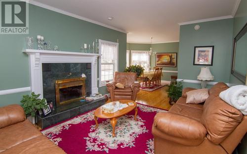 11 Terraview Drive N, Glovertown, NL - Indoor Photo Showing Living Room With Fireplace